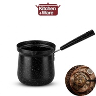 680ml Shiny Black Enamel Cezve - Coffee Pot & Arabic Coffee Maker (Scratch-Resistant)