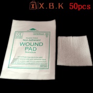 Glowingbubbles 50 pcs gauze pad first aid waterproof wound dressing sterile medical gauze pad GBS