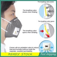 etto-MY 3M 9542V KN95 Particulate Respirator with Valve Actived Carbon Mask Protective Masks Safety 
