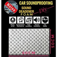 Car Sound Proof Door Soundproof Bonnet Insulation Foam Heat Shield 80cm x 50cm Foam Mat Carpet Self Adhesive Foam