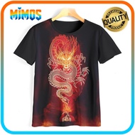 3D Dragon Animal Kids T-Shirt 3D Dragon Dragon Top N3D-13 For Ages 1-12 Years