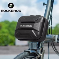 ROCKBROS กระเป๋าจักรยานเหมาะสำหรับจักรยานพับได้ Brompton กระเป๋าด้านหน้ารถจักรยานแบบแข็งกระเป๋ากันน้ำอุปกรณ์เสริมสำหรับจักรยาน