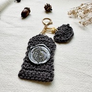 Handcraft Crochet Keychain with Wax Seal Stamp (Angel of Death)