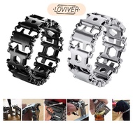 [Loviver] 29 in 1 Tread Bracelet Multifunction Tool Outdoor Bolt Driver Kits Travel Wearable Bike
