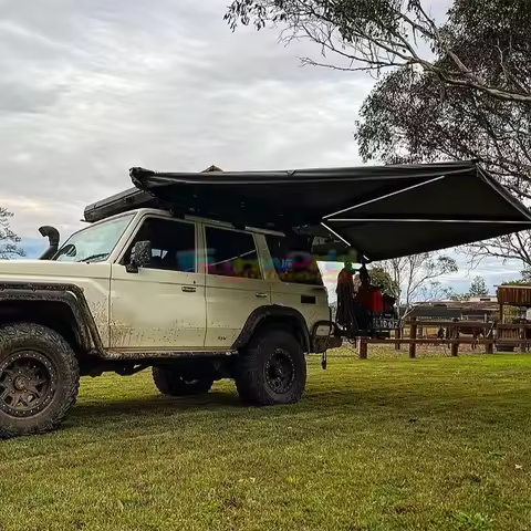 Car Side Roof Awning 180 270 Degree Bat Awing Rooftop Tent Camper Van Awning 4x4 270 Awning Free Sta