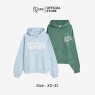 BERSHKA Hoodie Printed Sweatshirt Vintage Unisex Branded Hoodie/