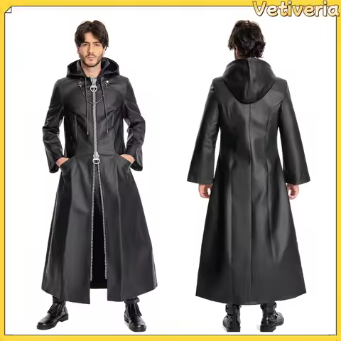Organization XIII Kingdom Cos Hearts Cosplay Costumes Office Cosplay Outfits Trench Coat Adult Men H