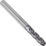 Kodiak Cutting Tools KCT133263 USA Made Ball Nose Premium Carbide End Mill, AlTiN Coated, 4 Flute, 1