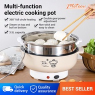 Electric cooker pot nonstick stainless steel 3.5L steamboat hot pot periuk kukus steamer