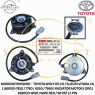 TOYOTA WISH '05 2.0 / SUZUKI VITARA CG ( 168000-7810 / 7780 / 4260 / 7990 ) RADIATOR MOTOR ( ORG ) 1