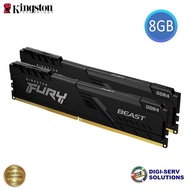 Kingston 8GB (2x 4GB) 2666MHz DDR4 CL16 DIMM (Kit of 2) FURY Beast BLACK (KF426C16BBK2/8)
