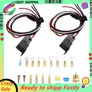 Dual Electric Fan Relay Kit Radiator Electric Cooling Fan Thermostat Kit 40 AMP Waterproof Relay Kit