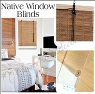 Native Bamboo Blinds Light Filtering Bamboo Shades Roller Blinds Random Color