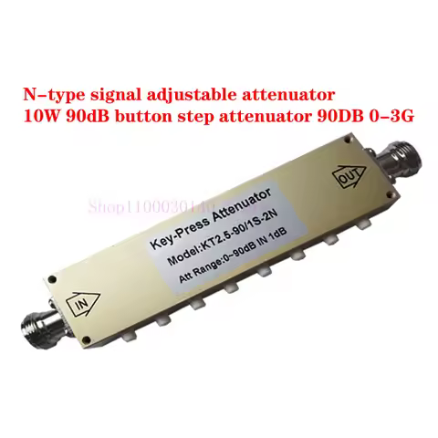 N-KK 10W 90dB button step attenuator 90DB 0-3G N-type signal adjustable attenuator