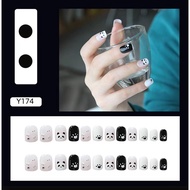 24Pcs/Set Imitation False Nails including glue D60 nail Nail Art Nail Care 3d false nails
