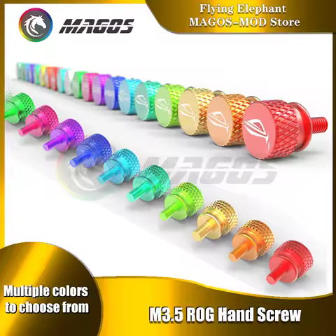 Computer Case M3.5 Screws Hand Twisting Step Thumb Knurled ROG Logo PC Beautify MOD Part 11 Colors,5