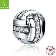 Accessories Cross Beads Source SCC302 Spherical Braided Wholesale Diamond-Studded s925 Sterling Silv