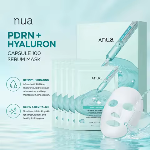 PDRN Hyaluronic Acid Capsule 100 Serum Mask, everyday glow korean sheet mask with Salmon PDRN Korean
