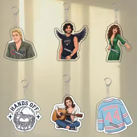 For Popular TV Off Campus Peripheral Laurentis Allie Series 5cm Acrylic KeyChain Backpack Ornament E