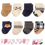 Hudson Baby 嬰幼兒童襪-反摺加厚短襪8雙組