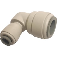 Reducing Elbow Union Quick Connector 1/2" to 1/4" O.D. Tube Fitting, push to connect for RO water fi