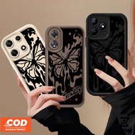 Case OPPO Reno11 F Reno 11 5G Reno 11 Pro 5G Reno 10 5G Reno 8T 5G Reno 8T 4G Reno 8Z 5G Reno 7Z 5G Reno7 Reno8 Reno4 Reno5 Beautiful Black Butterfly Shockproof TPU Phone Case