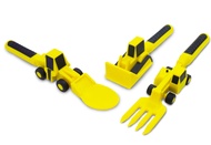 เซ็ตจานช้อนสำหรับเด็ก-รถ แบรนด์ constructive eating จากสหรัฐอเมริกา