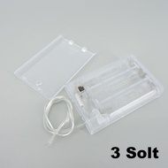 5pcs white Transparent 2/3 solt AA 3V 4.5V Battery Holder Box Case With Switch AA 2XAA 3XAA 2AA for