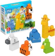 Mega Bloks - Mega Bloks Safari Animals | 野生動物 大顆粒 積木 套裝 | 14 Pcs | Fisher-Price | 幼兒 玩具 | DIY |兒童 益智