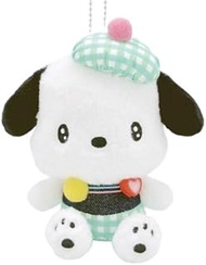 Nakajima Corporation Sanrio Characters Gingham Denim Pochacco Mascot 210913-25 H 14.5 x W 13 x D 8.5
