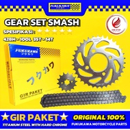 GEAR SET GIR SET PAKET SUZUKI SMASH ORIGINAL ORI ASLI FUKUKAWA 428H-100L/35T-14T