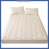 Thick Fluffy Mattress Protector Cover Solid Color Embroidered Bedsheet Mattress Topper Single cadar 