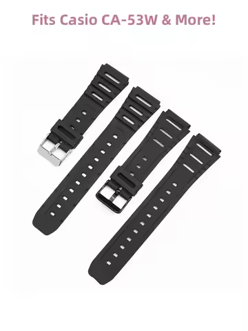 Watch band for Casio straps watch accessorise CA-53W CA-61W FT-100W W-520U W-720G tpu soft watchband
