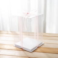 6/8/10/12-Inch Single-Layer Double-Layer Heightening Ultra-High Three-in-One Fully Transparent Cake 