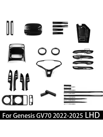 For Genesis GV70 2022-2025 Car Tuning Carbon Fiber Central Console Gear Shift Window Button Upper Ai