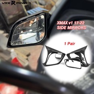 For YAMAHA XMAX V1 300 250 2017-2022 Side Mirrors Rear View Mirrors ABS Sergeant Style Mirror