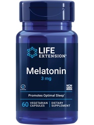 Life Extension Melatonin, 3 mg, optimal sleep support, healthy circadian rhythms, cellular defense,