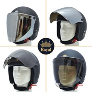 Genuine royal 3/4, 1/2 helmet glasses - Long Flat glasses with 3/4 helmet that cover the eyes and ca