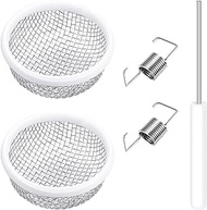 2 Pieces Flying Insect Screen RV Furnace Vent Cover RV Water Heater Vent Cover 2.8 Inches Stainless Steel Mesh with Installation Tool and Silicone Rubber for RV Refrigerator Vents RV Water Heater