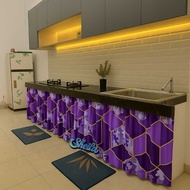 Gorden Korden Hordeng Kolong Dapur Bawah Wastafel Ukuran 100 x 70 Cm Motif Bunga Karakter Angsa Kurf