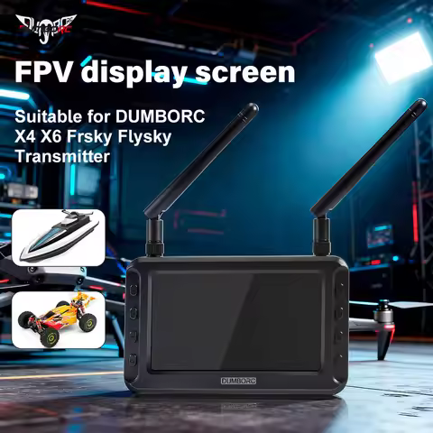 RC Toys RC Parts DUMBORC 4.3-inch FPV HD Display 5.8G Image Transmission Dual Antenna for RC Car Shi
