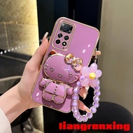 Casing redmi note 11 4g xiaomi redmi note 11s redmi note 11 pro 5g phone case Softcase silicone shockproof Cover new design Flower Bracelet Wristband for Girls DDHK01