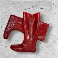 Short boots with red body and red sole, size 35-43, wading boots, work boots, mud