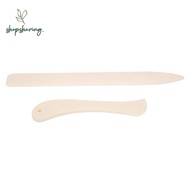 SHOPSHARING 2pcs Leather Craft Tool, Burnishing Tool Plastic Bone Folder, Tracing Tools White ABS Ma