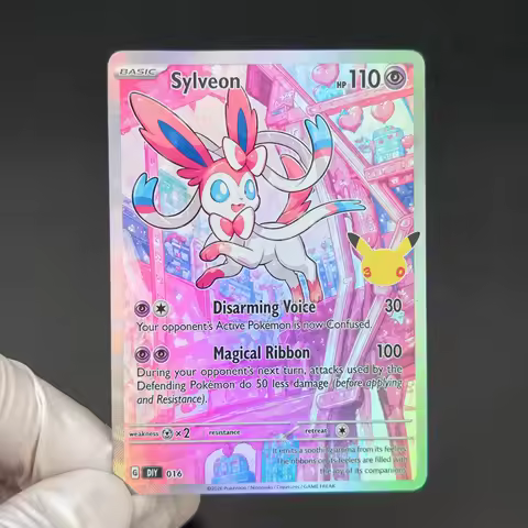 9PCS/Pokemon 30th Anniversary Eevee Series Card Proxy/PTCG Sylveon Glaceon Umbreon Espeon Flareon Co