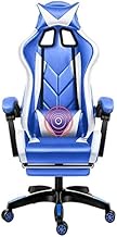 Office Chair E-sports Chair Gaming Chair Lifting Rotating Ergonomic Office Chair Armrest High Back Ottoman Seat Computer Chair (Color : Red White) hopeful