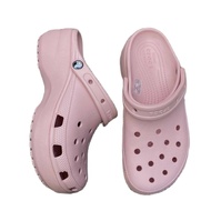 Crocs Platform Clog //สัง1คู่แถมตัวติด2อัน=50฿// รองเท้า crocs หัวโต รองเท้าสุขภาพพื้นสูง 2.7" รองเท้าแตะผู้หญิ่ง รองเท้าหัวโตผู้หญิง รองเท้าครอส