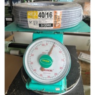 REX (90 Meter) 100% Pure Copper 3Core Flexible Cable 23/016 , 40016 , 40/076 , 70/076 X 3C