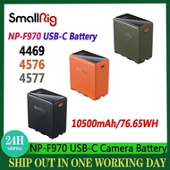 SmallRig NP-F970 10500mAh/76.65WH Rechargeable Camera Battery 4469 4576 4577 USB-C/USB-A Input/Outpu