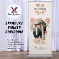 Print Wedding Cream Moment Banners 60x160 Cm, Free Request